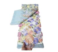 5 Yards 3D Three Dimensional Applique Embroidery Fabric Single Sided Positioning Full Length Lace Mesh Dress Accessories(14)