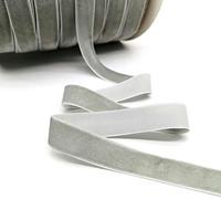 5 yards 6-25mm Velvet Ribbon Party Decoration Ribbon Bowknot DIY Christmas Ribbon-Light Grey-25mm wide