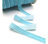 5 yards 6-25mm Velvet Ribbon Party Decoration Ribbon Bowknot DIY Christmas Ribbon-Sky Blue-10mm wide