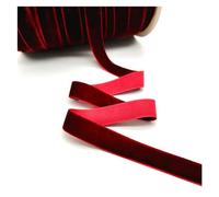5 Yards 6-25mm Velvet Ribbon Wedding Party Decoration Handmade Wrapping Hair Bowknot DIY for Wrapping Wedding(Wine Red,20mm Wide)