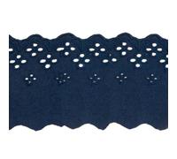 5 Yards 8 cm Cotton Lace Ribbon Crochet Ribbon Lace Border Lace Trim Decorative Ribbon for Sewing DIY Crafts Clothing Hair Accessories Wedding Decorating, Navy Blue