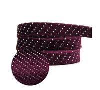 5 Yards Multi Sized Double-Sided Gold Star Dots Velvet Cloth Ribbons Hair Bow Cap DIY Clothing Accessories Party for Wrapping Wedding(1cm-07)