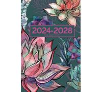 5 Year Diary 2024-2028 | A5 Gorgeous Vibrant Succulent Garden (hardcover): Month to View Planner with UK Holidays, Vision Board, Moon Phases, Birthdays & Celebrations, Contacts, Passwords (Five Years)