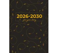 5 Year Diary 2026-2030 A4 | Cute Little Bumble Bees Buzzing on Black (Hardback): Month to View Planner with UK Holidays, Moon Phases, Birthdays & Celebrations, Contacts, Passwords (Five Years)