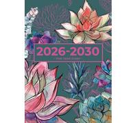 5 Year Diary 2026-2030 A4 | Gorgeous Vibrant Succulent Garden: Month to View Planner with UK Holidays, Moon Phases, Birthdays & Celebrations, Contacts, Passwords (Five Years)