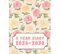 5 Year Diary 2026-2030: Five Years Month to View Planner from January 2026 to December 2030 with UK Holidays and Important Dates, Birthdays Dates, Contacts, Passwords.