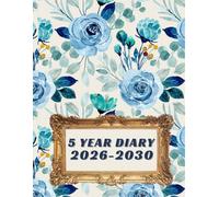 5 Year Diary 2026-2030: Month to View Planner from January 2026 to December 2030 with UK Holidays, 60 Months Schedule Organiser and Important Dates, Birthdays Dates, Contacts, Passwords.