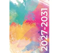 5 Year Diary | A4 Brilliant Watercolour (hardcover): Month to View Planner with UK Holidays, Moon Phases, Birthdays & Celebrations, Contacts, Passwords (Five Years)