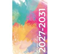 5 Year Diary | A5 Brilliant Watercolour (hardcover): Month to View Planner with UK Holidays, Vision Board, Moon Phases, Birthdays & Celebrations, Contacts, Passwords (Five Years)
