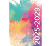 5 Year Diary | A5 Brilliant Watercolour: Month to View Planner with UK Holidays, Vision Board, Moon Phases, Birthdays & Celebrations, Contacts, Passwords (Five Years)