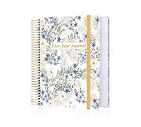 5 Year Journal | One Line a Day Jouranl | Quick and Easy Five Year Daily Journal System | Five Year Day by Day Planner for Woman & Man, 8.5'' x11'', Crushed Flower