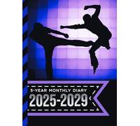 5-Year Monthly Diary 2025-2029: Hardcover / 8.5x11 Daily Dated Notebook / Goal Planning Journal With To Do Lists / Personal Event Organizer Gift / Martial Art Fighters - Sports Art Theme Cover