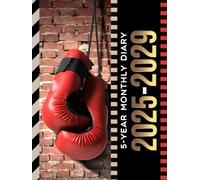 5-Year Monthly Diary 2025-2029: Hardcover / 8.5x11 Daily Dated Notebook / Goal Planning Journal With To Do Lists / Personal Event Organizer Gift / Boxing Gloves - Boxer Sports Art Theme Cover