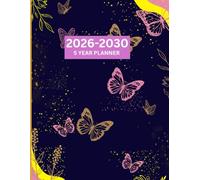5 Year Monthly Planner 2026-2030: Beautiful Butterflies, Personal Organiser With Yearly Overviews