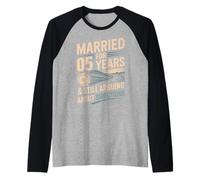 5 Year Of Marriage - 5 Years Married Raglan Baseball Tee