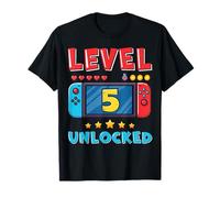 5 Year Old Bday Decorations Son Gamer Boy 5yr 5th Birthday T-Shirt