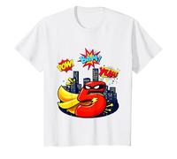 5 Year Old Comic Style Superhero 5th Birthday Boys Girls T-Shirt