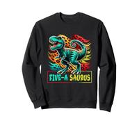 5 Year Old Dinosaur Birthday 5Th Bday T Rex Dino Five Saurus Sweatshirt
