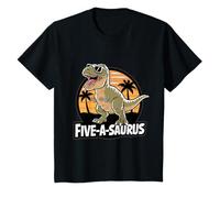 5 Year Old Dinosaur Birthday 5th T Rex Dino Five-a-Saurus T-Shirt