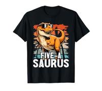 5 Year Old Dinosaur Birthday 5th T Rex Dino Five Saurus T-Shirt