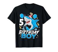 5 Year Old Kids Shark Birthday Gifting Ideas 5th Five Year T-Shirt