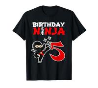 5 Year Old Ninja Birthday Party - Kids Birthday Ninja Shirt T-Shirt