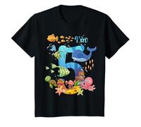 5 Year Old Whale Fish Ocean-Theme 5th Birthday Boy Girl T-Shirt