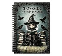 5 Year Planner - 2027-2031 Reading Theme Cover Notebook, 5.5x8.3 Inch | 2027-2031 Five Year Planner, Reading Theme Cover, 5.5x8.3 Inch Notebook, Long Term Calendar Organizer, Appointment Agenda