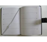 5 Year Week To View Leathergrain A5 Diary - Black