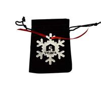 5 Years Cut Out Metal Snowflake Christmas Tree Hanging Decoration - 5th Wedding Anniversary