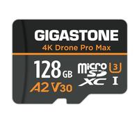 【5-Years Data Recovery】GIGASTONE 128GB Micro SD Card, 4K Drone Pro Max, A2 V30 for DJI Drone or Action Camera, Gopro, 4K UHD Video Recording, R/W up to 100/50 MB/s, UHS-I U3 C10 Class 10 with Adapter