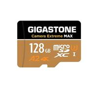 【5-Years Data Recovery】GIGASTONE 128GB Micro SD Card, Camera Extreme MAX, Up to 160/120 MB/s, MicroSDXC Memory Card for DJI, Gopro, Insta360, Dashcam, 4K Video, UHS-I A2 V30 U3 with Adapter