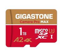 【5-Years Data Recovery】 GIGASTONE 1TB Micro SD Card, 4K Camera Pro MAX, 4K Video Recording for GoPro, DJI, Drone, R/W up to 170/140 MB/s MicroSDXC Memory Card UHS-I U3 A2 V30, with Adapter