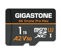 【5-Years Data Recovery】 GIGASTONE 1TB Micro SD Card, 4K Drone Pro Max, A2 V30 for DJI Drone or Action Camera, Gopro, 4K UHD Video Recording, R/W up to 150/130 MB/s, UHS-I U3 C10 Class 10 with Adapter