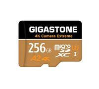 【5-Years Data Recovery】GIGASTONE 256GB Micro SD Card, 4K Camera Extreme, MicroSDXC Memory Card for Switch, GoPro, Action Camera, DJI, R/W up to 100/60MB/s, UHS-I U3 A2 V30 C10, with Adapter