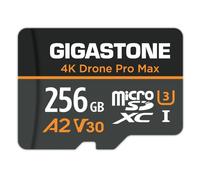 【5-Years Data Recovery】GIGASTONE 256GB Micro SD Card, 4K Drone Pro Max, A2 V30 for DJI Drone or Action Camera, Gopro, 4K UHD Video Recording, R/W up to 100/60 MB/s, UHS-I U3 C10 Class 10 with Adapter