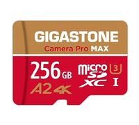 【5-Years Data Recovery】GIGASTONE 256GB Micro SD Card, Camera Pro MAX, Up to 130/85 MB/s, MicroSDXC Memory Card for DJI, Gopro, Insta360, Dashcam, 4K Video UHS-I A2 V30 U3 C10 with Adapter