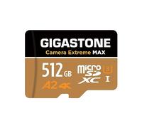 【5-Years Data Recovery】GIGASTONE 512GB Micro SD Card, Camera Extreme MAX, Up to 180/150 MB/s, MicroSDXC Memory Card for DJI, Gopro, Insta360, Dashcam, 4K Video, UHS-I A2 V30 U3 with Adapter
