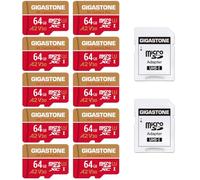 【5-Years Data Recovery】GIGASTONE 64GB 10-Pack Micro SD Card, 4K Camera Pro, for GoPro, Security Camera, Wyze, DJI, Drone, Dash Cam, R/W up to 95/35MB/s MicroSDXC Memory Card UHS-I U3 A2 V30