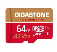 【5-Years Data Recovery】GIGASTONE 64GB Micro SD Card, 4K Camera Pro, UHD Video for GoPro, Action Camera, Wyze, DJI, Drone, Nintendo-Switch, R/W up to 95/35MB/s MicroSDXC Memory Card UHS-I U3 A2 V30