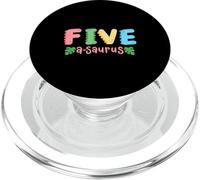 5 Years Old Five Saurus Kids Dinosaur 5th Birthday Family PopSockets PopGrip for MagSafe