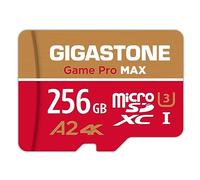[5-Yrs Free Data Recovery] GIGASTONE 256GB Micro SD Card, Game Pro MAX, Up to 130/85 MB/s, MicroSDXC Memory Card for Nintendo-Switch 1, SteamDeck, 4K UHD Video, UHS-I A2 V30 U3 C10 with Adapter