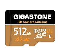 [5-Yrs Free Data Recovery] Gigastone 512GB Micro SD Card, 4K Camera Extreme, MicroSDXC Memory Card for GoPro, Action Camera, Nintendo-Switch, DJI, UHD Video, R/W up to 100/60MB/s, UHS-I U3 A2 V30 C10