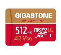 [5-Yrs Free Data Recovery] GIGASTONE 512GB Micro SD Card, Game Pro MAX, Up to 160/100 MB/s, MicroSDXC Memory Card for Nintendo-Switch 1, SteamDeck, 4K UHD Video, UHS-I A2 V30 U3 C10 with Adapter