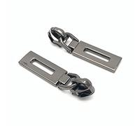 #5 Zipper Pulls Gunmetal Metal Zipper Pull 25pcs Bulk Nylon Coil Zipper Slider for Purses Bag Sewing RuiDaTeng