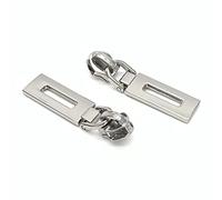 #5 Zipper Pulls Silver Metal Zipper Pull 25pcs Bulk Heavy Duty Nylon Coil Zipper Slider for Purses Bag Sewing RuiDaTeng
