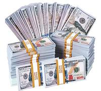 $50,000 Stack of $100 DOLLAR BILLS, PROP MONEY DOLLARS | UK COMPANY | 500 FULL PRINT | $50,000 Stack | For Movies, Advertising, Play, Party, Supreme, Gun, Fancy Dress, Casino Games