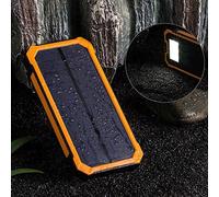 50,000Mah Solar Charger Waterproof Solar Power Bank Portable Dual USB Ports Solar Energy Panel Power Bank,Yellow
