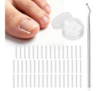 (50+1) Pcs Ingrown Toenail Treatment Corrector Set, Professional Pain-Free Ingrowns Toenails Removal Kit with Lifter, Toenail Strip for Men Women, Easy Fixed Ingrowns Toenails Tool