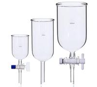 50 100 200 300 500 1000ml Glass cylindrical Round Funnel Labrotary Glassware Experiment(1000ml PTFE Tap)